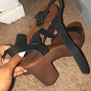 Vintage 90s Chunky Black Heels